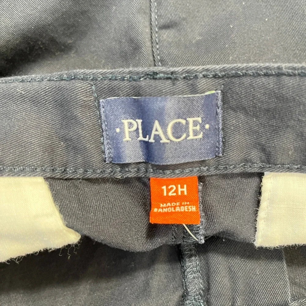 Childrens Place Pants Boys 12 Husky Navy Dress Flat Front Modern Essentials‎ NWT
